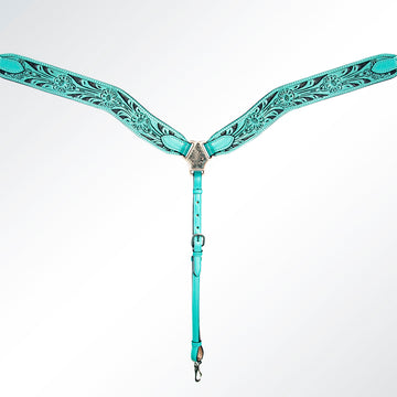 AMERICAN DARLING Western Horse Headstall Breast Collar Set Leather